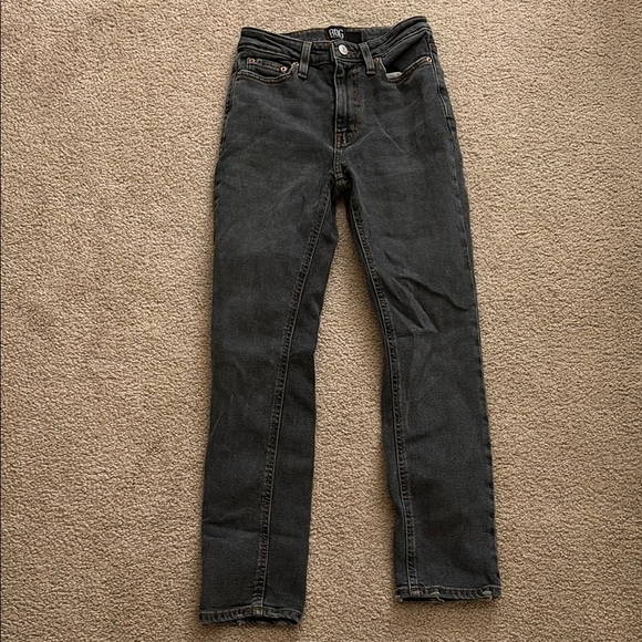 Urban Outfitters- BDG Girl Friend High Rise Charcoal Denim Pants size 25 - Picture 1 of 6